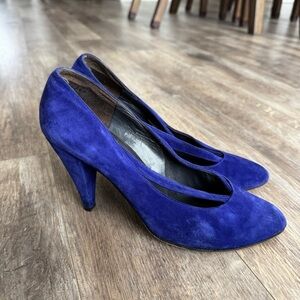 Dior Women's Heels in Vibrant Blue Suede